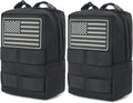 2 Pack Tactical Molle Admin Pouch with US Flag Patch and Keychain - Utility Laser Cut Tactical EDC Tool Pouch Bag Horizontal Modular Pouches Utility Tool Pouch