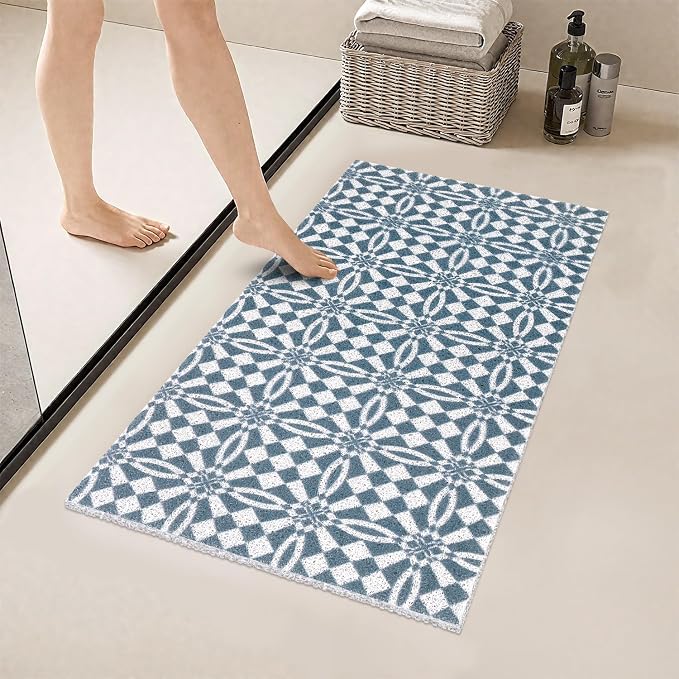 Bathtub Mat Non Slip - Anti Slip Shower Mat, Quick Drying Bath Tub Mats, Soft PVC Loofah Foot Massage Mat, Bath Mat for Shower, Tub, Bathroom, Floor, Kitchen, Pool, Hotel