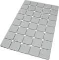 Bath Mat for Textured Tub: Silicone Bathtub Mat Foldable Shower Mat Non Slip Tub Mat No Suction Cups 28 X 17.7Inch - Grey