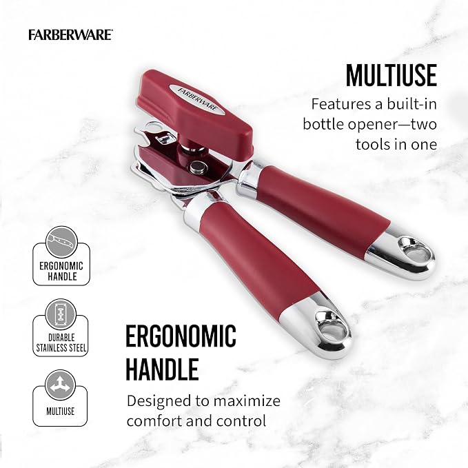 Farberware Pro 2 Can Opener, Red, One Size