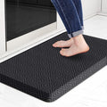 Mattitude 4/5 Inch Thick Kitchen Mat Cushioned Anti-Fatigue Floor Mat Water Resistant Non-Slip Mats and Rugs Standing and Comfort Desk Mats for House Sink Office Laundry (Black, 17.3"x28")