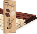VFULIE 100PCS Reed Diffuser Sticks, Refill Replacement for Aroma Fragranc (100, Brown and White)