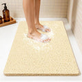Joyhalo Shower Mat Bathtub Mat Non Slip, Bathmats Non Slip, Quick Drying Foot Scrubber Loofah Mats for Shower, Tub, Bathroom, Home, 32x24inch, Beige