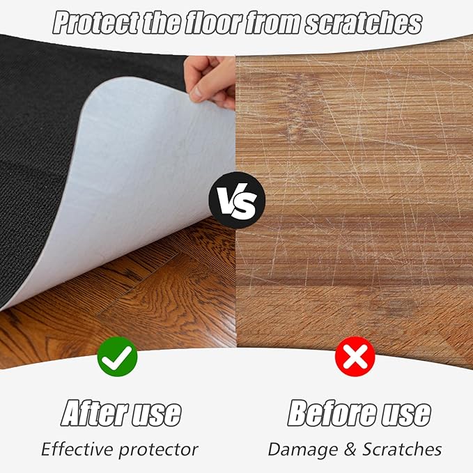 Sycoodeal Office Chair Mat for Hardwood Floor,Office Computer Gaming Chair Mat for Tile Floor,Large Floor Protector Rug,Anti-Slip,Easy to Clean,Grey(48"x36")
