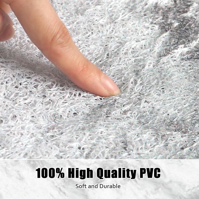 Square Shower Mat Non Slip: 24x24 Inch Shower mats for Inside Shower with Drain Hole in Middle, Super Soft PVC Loofah Massage Shower Floor Mat, Anti Slip Shower Stall Mat, Quick Drying
