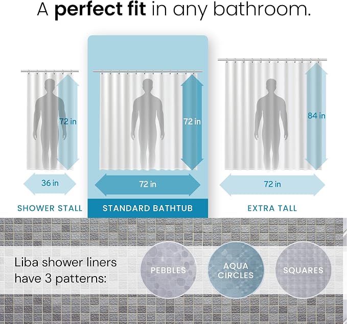 LiBa Waterproof PEVA 8G Shower Curtain, Plastic for Shower Stall, Bathtubs, Heavy Duty Bathroom Shower Curtain, Weighted Magnets,Rustproof Grommets - 3D Cat Eyes Pattern, 72x72