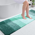 OLANLY Bathroom Runner Rugs Mat 59x20, Extra Soft Absorbent Microfiber Bath Rugs, Rubber Backing, Quick Dry, Long Bath Mats for Bathroom, Tub and Shower, Home Decor Accessories, Blackish Green