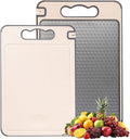 2-IN-1 Stainless Steel Cutting Board for Kitchen Pure Stainless Steel and Wheat Straw PP Scratch-Resistant 15.8x10.6 Inch, (Beige stainless steel)
