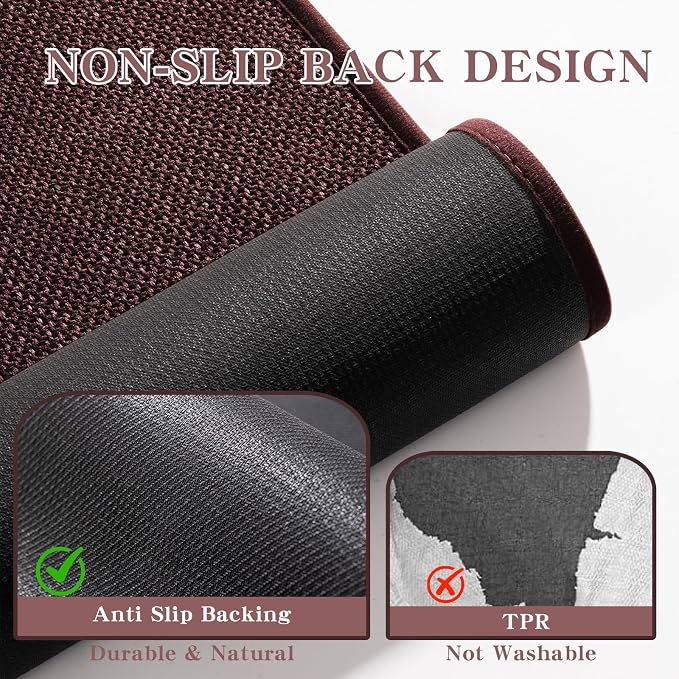 chakme Bathroom Rugs Mat 24x17, Ultra Thin Non Slip Bath Mat Small Quick Dry Absorbent Bath Mat for Bathroom Floor, (Dark Purple, 24"x17")