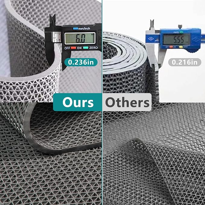 WochiTV Non Slip Drainage Mats PVC Pool Floor Mat 0.23'' Thick Outdoor Indoor Parking Space Mat for Bathroom Garage Basement Backyard Commercial Kitchen 3x10Ft