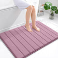 OLANLY Memory Foam Bath Mat 40x32, Super Soft Absorbent Bathroom Rugs, Quick Dry, Machine Washable Shower Floor Rugs, Bathmat Carpet, Bathroom Home Decor Accessories, Deep Plum