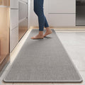 YDKGL Water and Oil Absorbent Runner Rugs for Kitchen, Kitchen Mat in Front of Sink,Non-Slip Kitchen Rugs,Durable Imitation Linen Kitchen Mats，Kitchen Rug Runner Washable， 17x59 Gray Kitchen Rugs