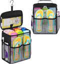 Lifewit Shower Caddy Portable, Toiletry Bag with Handle and 3 Mesh Pockets, Quick Dry Hanging Organizer for Bathroom, Gym, Travel, Camping, College Dorm Room Essentials for Women Men, Black
