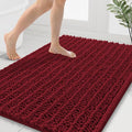 Smiry Bathroom Rugs Mat 40x32, Extra Soft Absorbent Chenille Bath Rugs, Non Slip Rubber Backing Machine Washable Quick Dry Bath Mats for Bathroom Floor, Tub, Shower, Home Decor Accessories, Red
