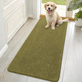 OLANLY Dog Door Mat for Muddy Paws 70x32, Absorbs Moisture and Dirt, Absorbent Non-Slip Washable Doormat, Quick Dry Chenille Mud Mat, Entry Indoor Entryway Carpet for Inside Floor, Willow Green