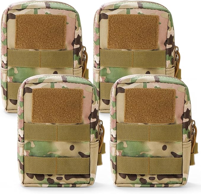 4-Pack Molle Pouch Tactical Molle Pouches Compact Utility EDC Waist Bag Pack