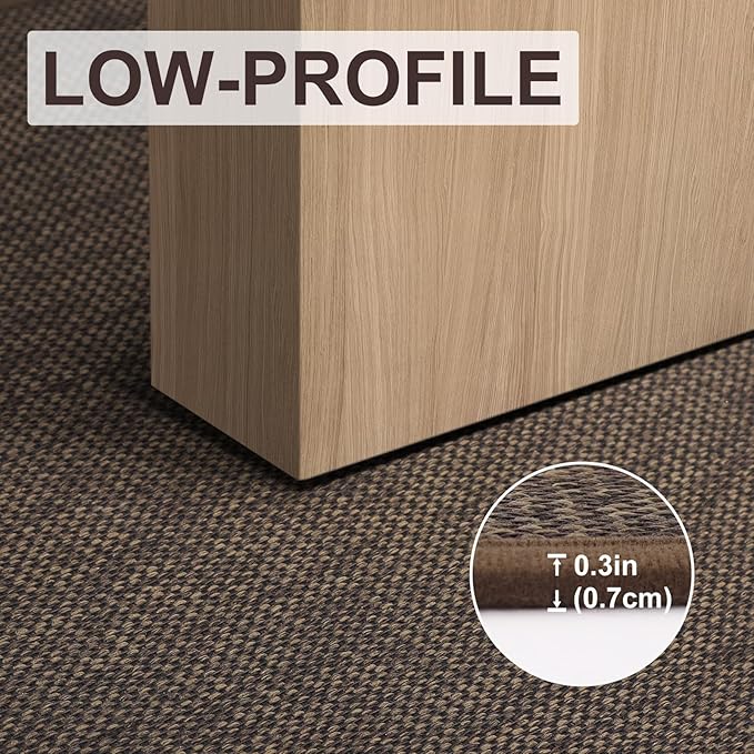 LEKEEPGO Door Mat 17"x29", Non Slip Door Mat Indoor Entrance, Rubber Backing Indoor Door mats Washable Absorbent Low-Profile Doormat Front Entryway Entry Resist Dirt Inside Door Mats, Brown