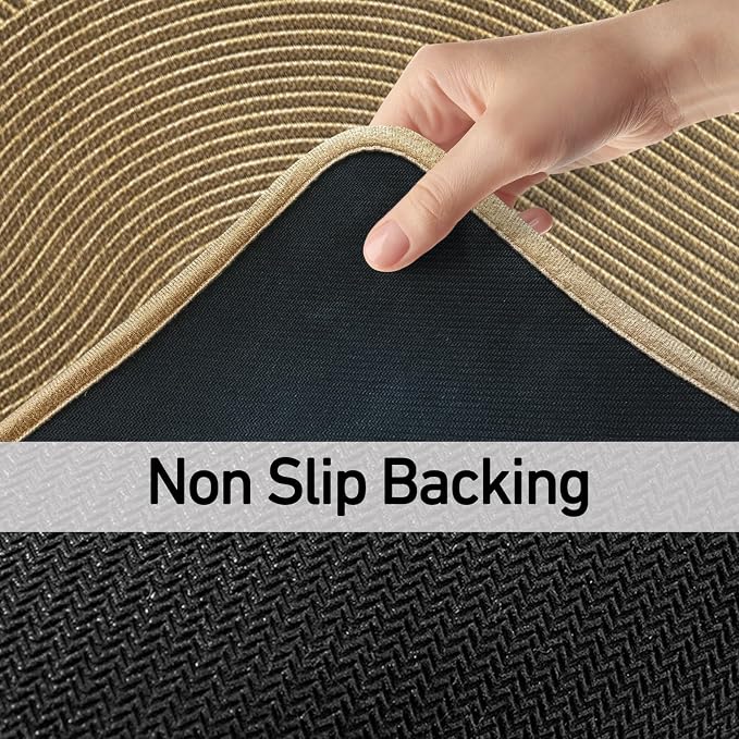 Kitchen Mat Set of 2 PCS, Anti Fatigue Kitchen Floor Mat, Kitchen Runner Cushioned Non Slip for Kichen, Office, Balcony, Yellow, 17" x 30"+17" x 59"