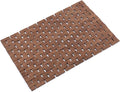 Bath Mat Bathroom Rugs Floor Wood Shower Bathtub Waterproof Non Slip Accessories 16x24 Inch Easy to Clean, Walnut, 1 pc