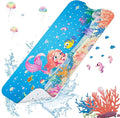 SHUCHING Mermaid Bath Mat for Tub Non Slip-40 X 16 Inch, Girl Bathtub Mat Non Slip, Long Shower Mat for Toddler Baby Kids