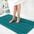 OLANLY Thick Bathroom Runner Rugs 44x24, Extra Absorbent Chenille Striped Bath Rugs, Rubber Backing, Machine Wash Dry, Long Bath Mats for Bathroom, Tub and Shower, Home Decor Accessories, Deep Lake