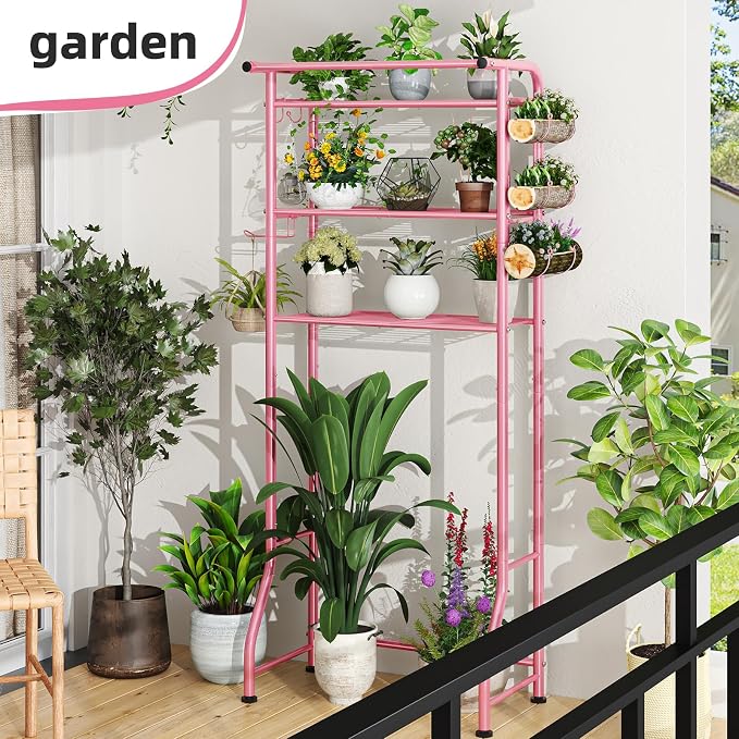Simple Trending 3 Tier Over The Toilet Rack, Shelf Bathroom, Bathroom Stand Organizer Space Saver, Pink