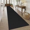 KOZYFLY Black 3x20 Runners Rugs for Hallway, Extra Long Washable Runner Rug, Woven Non Slip Kitchen Runner, Cotton Entryway Rug, Floor Carpet for Entry, Aisle, Hall, Black/Dark Grey