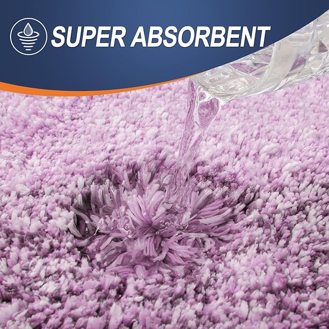 OLANLY Bathroom Runner Rugs Mat 59x20, Extra Soft Absorbent Microfiber Bath Rugs, Rubber Backing, Quick Dry, Long Bath Mats for Bathroom, Tub and Shower, Home Decor Accessories, Pinkish-Purple