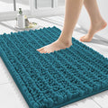 Smiry Bathroom Rugs Mat 24x16, Extra Soft Absorbent Chenille Bath Rugs, Non Slip Rubber Backing Machine Washable Quick Dry Bath Mats for Bathroom Floor, Tub, Shower, Home Decor Accessories, Lake Blue