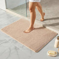 TYUU Beige Bathroom Rugs, Ultra Soft Bath Rugs Non Slip Washable, Super Absorbent Quick Dry Bath Mat with Rubber Backing for Bathroom Floor, Shower, or Sink, Beige 24" x 36"