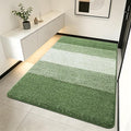 Kitinjoy Indoor Outdoor Door Mat, 70x35 Non-Slip Absorbent Dirt Trapper, Low-Profile Washable Inside Entrance Front Floor Mat, Sturdy Soft Entry Doormats for Entryway, Green