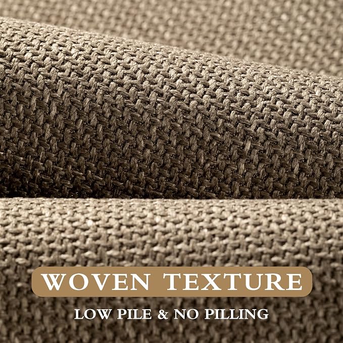 YIHOUSE Brown Bathroom Rug Sets 2 Piece, Bath Mat Quick Dry, Thin Bath Rug Set, Absorbent Bath Mat for Bathroom Non Slip Washable for Toilet and Floor 17"x24"+17"x32"