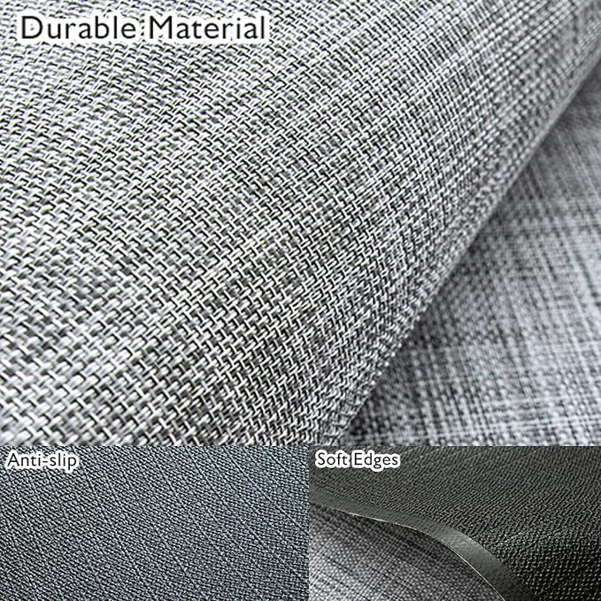 Sycoodeal Office Chair Mat for Hardwood & Tile Floor,Computer Gaming Chair Mat for Rolling Chairs Non-Curve, Anti-Slip, Heavy Duty Floor Protector for Home Office,Grey (48" x 60")