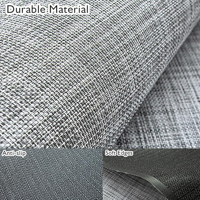 Sycoodeal Office Chair Mat for Hardwood & Tile Floor,Computer Gaming Chair Mat for Rolling Chairs Non-Curve, Anti-Slip, Heavy Duty Floor Protector for Home Office,Grey (36" x 55")