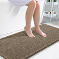 OLANLY Large Bathroom Rugs 45x27, Extra Soft Absorbent Chenille Bath Rugs, Rubber Backing Quick Dry, Machine Washable Bath Mats for Bathroom Floor, Tub and Shower, Home Decor Accessories, Tan