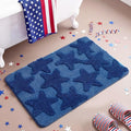 Capoda 1 Pcs Patriotic Bathroom Rug 20 x 30 Inch 4th of July Star Bath Mat Non-Slip Soft Microfiber 4th of July Shower Rug for Independence Day Home Kitchen Bathroom Entrance Decor(Star, Blue)