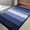Kitinjoy Indoor Outdoor Door Mat, 40x32 Non-Slip Absorbent Dirt Trapper, Low-Profile Washable Inside Entrance Front Floor Mat, Sturdy Soft Entry Dotted Ombre Doormats for Entryway, Navy Blue