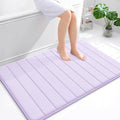 OLANLY Memory Foam Bath Mat 44x32, Super Soft Absorbent Bathroom Rugs, Quick Dry, Machine Washable Shower Floor Rugs, Bathmat Carpet, Bathroom Home Decor Accessories, Lavender