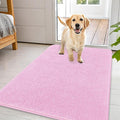 OLANLY Dog Door Mat for Muddy Paws 44x32, Absorbs Moisture and Dirt, Absorbent Non-Slip Washable Doormat, Quick Dry Chenille Mud Mat for Dogs, Entry Indoor Entryway Carpet for Inside Floor, Pink