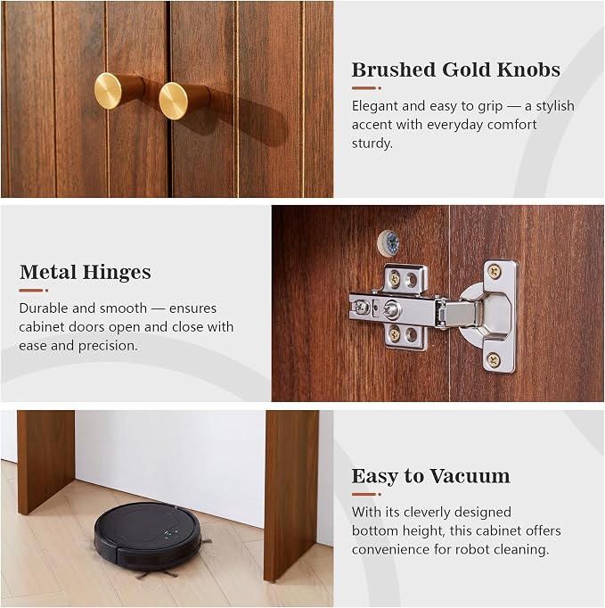 Over the Toilet Storage Cabinet, 70" Tall Bathroom Space Saver with Fluted Grooved Doors, Freestanding Over Toilet Organizer with Adjustable Shelves & Soft-Close Hinges for Small Bathrooms (Walnut)