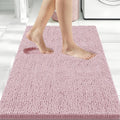 Bcoimo 48x30 Chenille Bath Mat – Non-Slip with Backing Bath Rug Ultra-Absorbent and Machine Washable Bathroom Mat Quick-Dry Design. Ideal for Bathroom Shower and Tub Areas