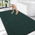 OLANLY Thick Large Bathroom Rugs 44x32, Extra Soft Absorbent Chenille Bath Rugs, Rubber Backing, Machine Wash Dry, Bath Mats for Bathroom Floor, Tub and Shower, Home Decor Accessories, Blackish Green