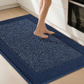 BEQHAUSE Kitchen Rugs 32"x48", Kitchen Runner Rug Non-Slip Kitchen Mats for Floor, Absorbent and Stain Resistant Kitchen Mats, Machine Washable Rugs for Kitchen, Hallway, Laundry & Sink, Blue