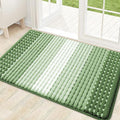 Kitinjoy Indoor Outdoor Door Mat, 32x20 Non-Slip Absorbent Dirt Trapper, Low-Profile Washable Inside Entrance Front Floor Mat, Sturdy Soft Entry Dotted Ombre Doormats for Entryway, Sage Green