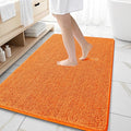 OLANLY Large Bathroom Rugs 59x35, Extra Soft Absorbent Chenille Bath Rugs, Rubber Backing Quick Dry, Machine Washable Bath Mats for Bathroom Floor, Tub and Shower, Home Decor Accessories, Orange