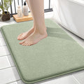 OLANLY Thick Memory Foam Small Bathroom Rugs 24x16, Extra Soft Absorbent Bath Rug, Quick Dry Bath Mats, Non-Slip, Machine Washable Mat for Bathroom, Tub and Shower, Home Decor Accessories, Sage Green