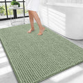 OLANLY Thick Large Bathroom Rugs 40x32, Extra Soft Absorbent Chenille Bath Rugs, Rubber Backing, Machine Wash Dry, Bath Mats for Bathroom Floor, Tub and Shower, Home Decor Accessories, Sage Green