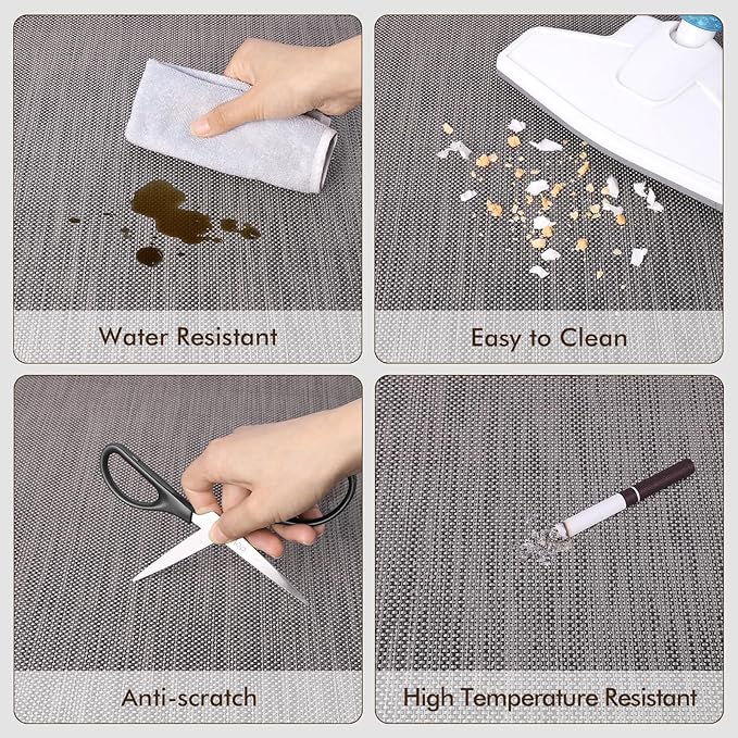Blvornl Office Chair Mat for Hardwood Floor, 40"x 55" Desk Mat for Hard Wood, Large Anti-Slip Hard Floor Protector Rolling Chair Mat, PVC Mat Desk Rug for Office Home, Dark Grey