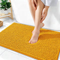 OLANLY Thick Bathroom Rugs 36x24, Extra Soft Absorbent Chenille Bath Rugs, Rubber Backing, Machine Wash Dry, Bath Mats for Bathroom Floor, Tub and Shower, Home Decor Accessories, Golden Yellow