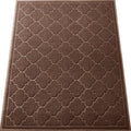 LuxStep Door Mat Large 36"x47"Indoor Outdoor Doormat, Non-Slip Low-Profile Design Floor Mat, Trap Dirt and Dust Front Door Welcome Mat for Entryway,Patio,Garage, Coffee